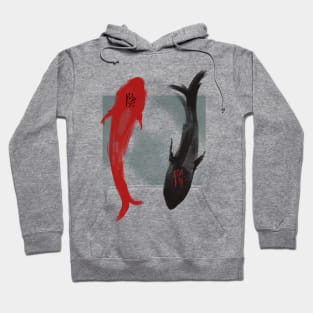 Yin Yang Fish Design Hoodie